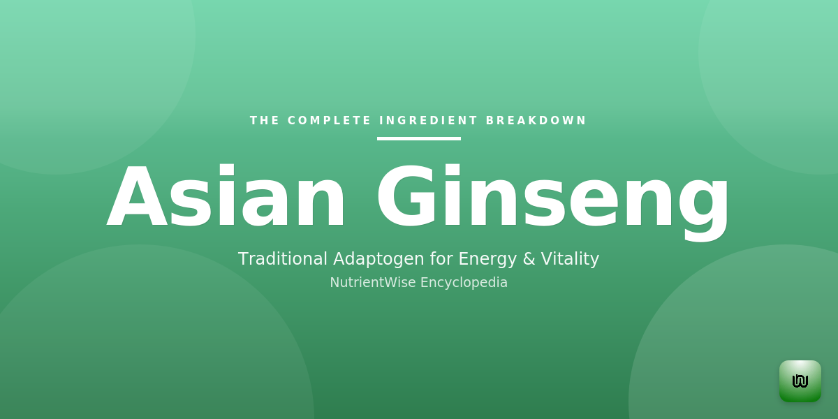 The Complete Ingredient Breakdown: Asian Ginseng