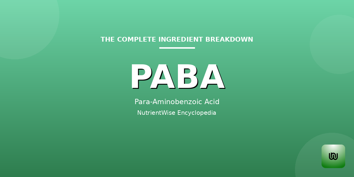 The Complete Ingredient Breakdown: PABA