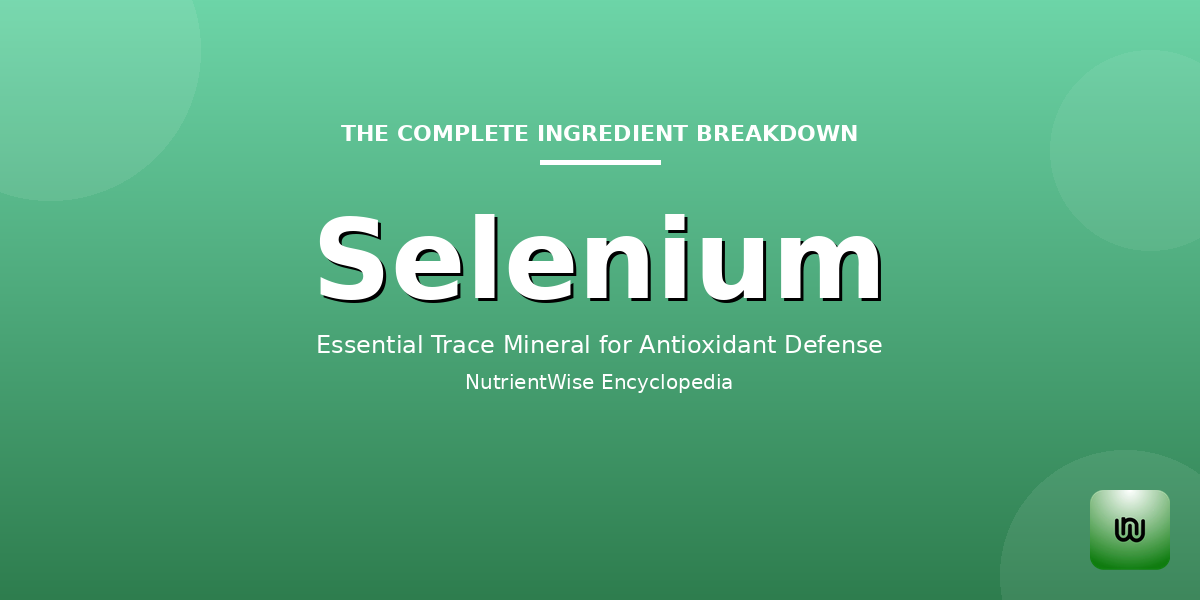 The Complete Ingredient Breakdown: Selenium