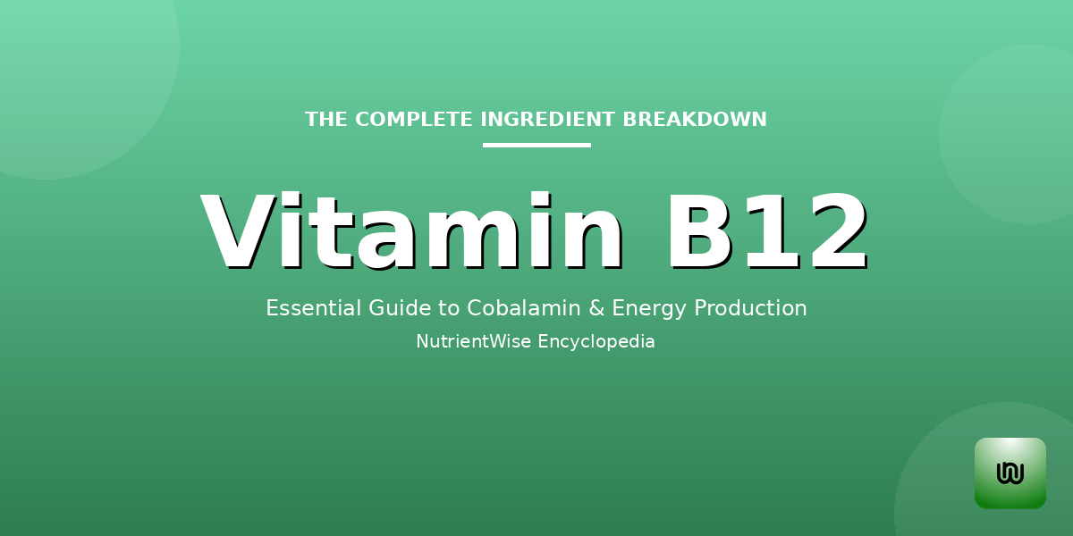 The Complete Ingredient Breakdown: Vitamin B12