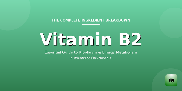 The Complete Ingredient Breakdown: Vitamin B2