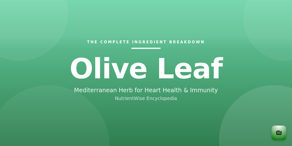 The Complete Ingredient Breakdown: Olive Leaf